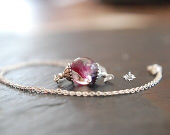The Choker 925 bubble 14mm resin and dried flowers