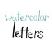 Watercolor Letters Font Typeface Serifs Type Letter Watercolors Texture Unique handmade lettering calligraphy