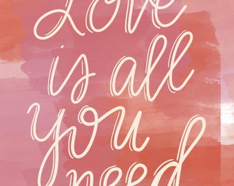 Love is All You Need Card (set of 3)