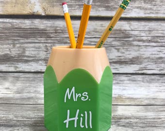 Personalized Pencil Holder, Student Teacher Gift, Teacher Appreciation Gift, Back To School, Desktop Pencil Holder, Desk Accessory