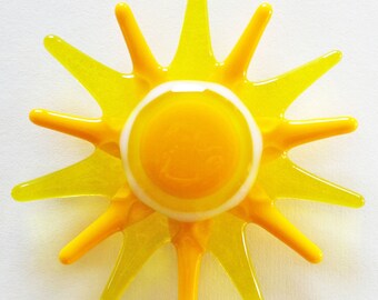 Glassworks Northwest - Sun Burst Plant Stake - Fused Glass Garden Art