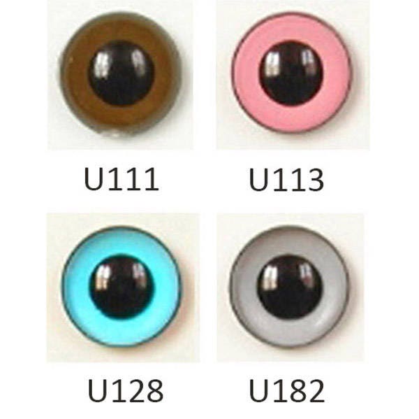 1 Pair 24mm Article U Plastic Safety Eyes Round Pupil Plastic
