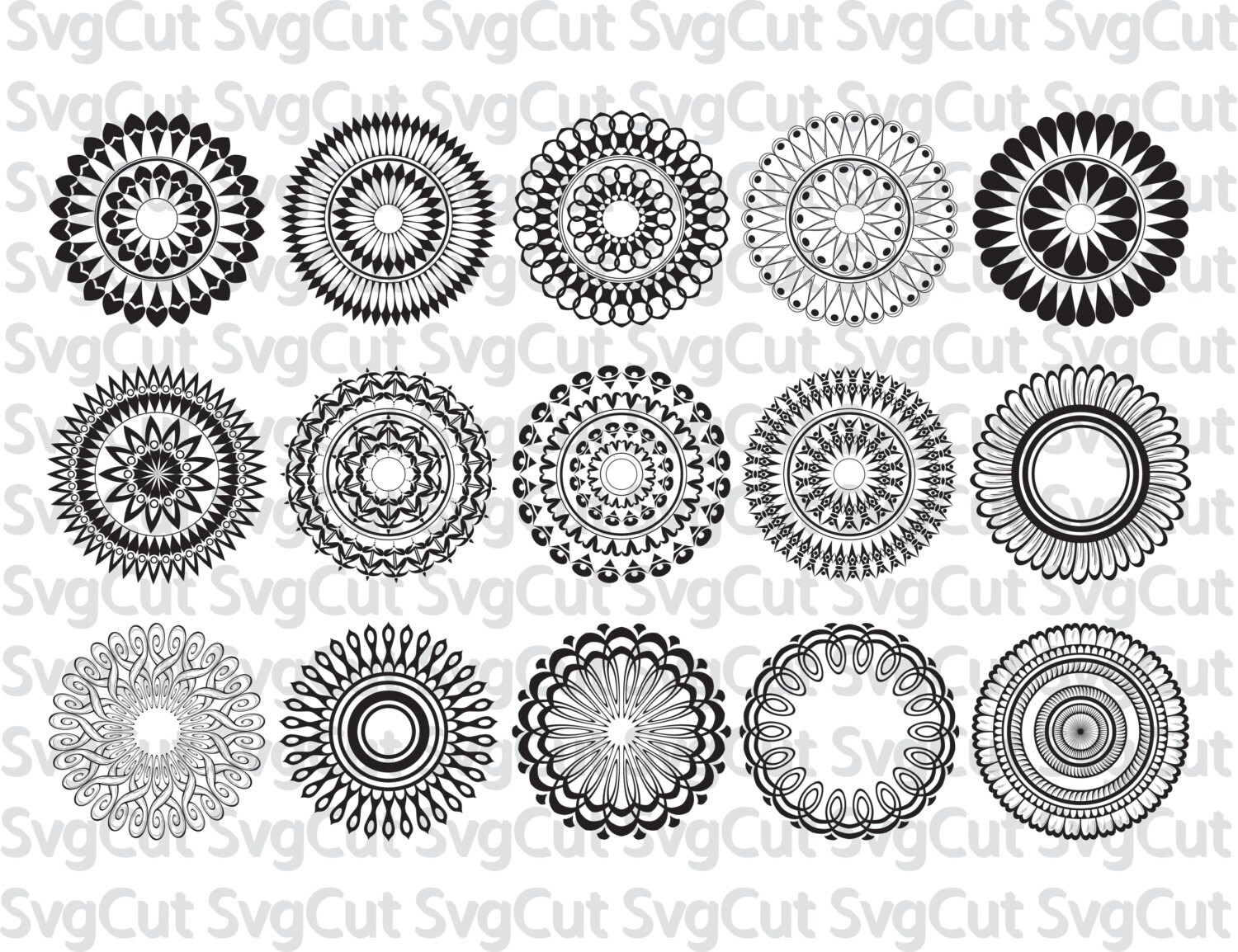 Download Mandala SVG frames Monogram Frame SVG Cut Files Mandala SVG