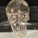 New set 2 SKELETON SKULL Knobs Glass Gothic Pulls Tattoo Sugar Rocker Handles Pinup Punk Rock Rockability