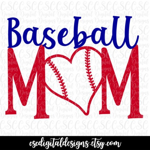 Baseball Mom SVG Baseball Mom Cut File Baseball Cut File