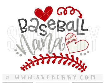 Baseball Nana SVG / Nana Shirt Svg Nana Gift / Baseball Grandma SVG / Baseball Shirt SVG / Baseball Cap Hat / Baseball Mom Cut Files / Bg