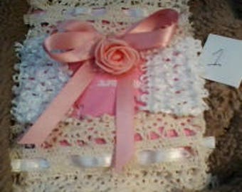 Hand Made Shabby Chic Lavendar Sachets approx 4" x 4"