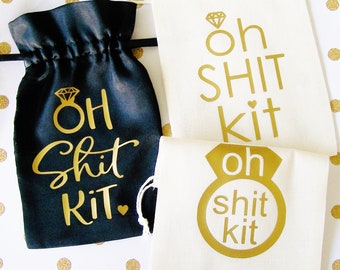 Oh Shit Kit, Bachelorette Party Favor Gift Bag, oh shit kit party favor bag, hangover kit bag