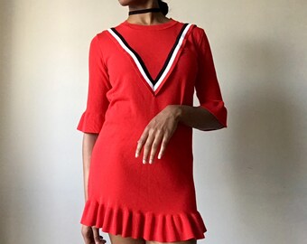 Red Dress Short Flirty Flare