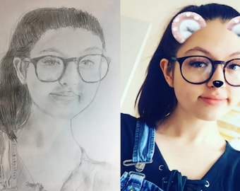 A3/4/5 Pencil Sketch of YOU