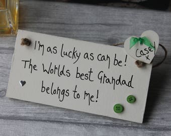 Grandad Birthday Gift-Grandad gift-Father's day Gift-Grandad Birthday Gift Personalized-Personalised Grandad Plaque - Fathers Day Grandad