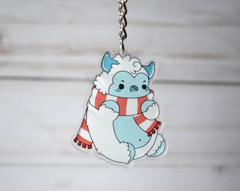 Kawaii Snow Yeti Nugget Acrylic Charm Keychain