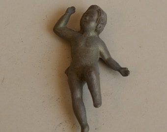 Cherub Brass Raw To Create, Statue, For Chandelier, - MADE in ITALY - virgin raw brass - Putto In Piedi Ottone Grezzo Per Lampadario