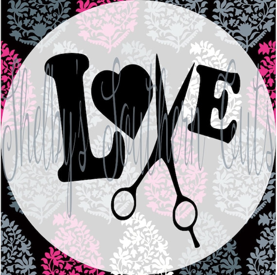 Love Hairdresser SVG EPS DXF