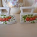 strawberry springtime summer time irons porcelain salt and pepper shakers