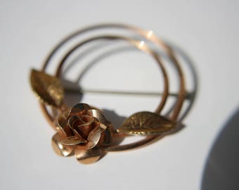 Vintage Krementz Rose brooch