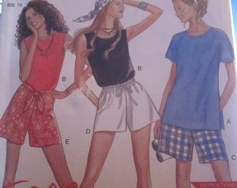 New Look 6391 shorts and top pattern for women size small to xlarge