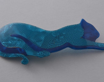 Plastic Lea Stein Cat Brooch (842l)