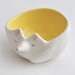 Download Ceramic Fox Bowl with Yellow Engobe and Sgraffito of Triangles