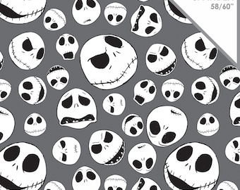 Camelot - Nightmare Before Christmas - Jack Skellington Faces - Fabric by the Yard