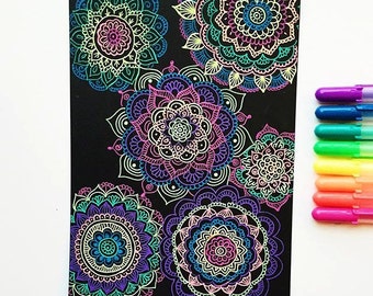 Sakura Gelly Roll MOONLIGHT Pen set | neon glow paint pens | archival & waterproof - great for vellum and black paper