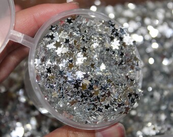 Étoile argent paillettes