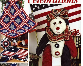 Red, White, & Blue Celebrations Crochet Pattern Annies Attic 875510