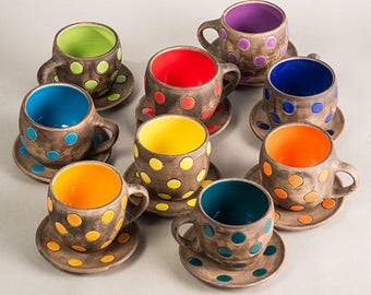 Ceramic mug, ceramic coffee mug, orange mug, orange, pottery mug, orange ceramic mug, ceramic pottery mug, gift for her, Christmas gift, mug