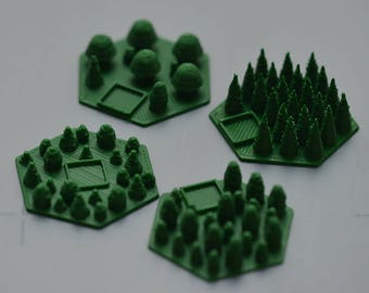Hexes (forests) for Terraforming Mars