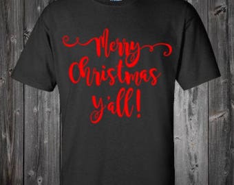 Merry Christmas Y'all! Country christmas SVG cut file Silhouette Cricut