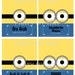 INSTANT DOWNLOAD Minion Food Labels Folded Food Tents