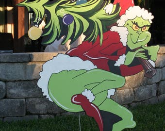 Sneaky Tree Stealing Christmas Yard Art!