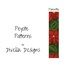 Peyote Bracelet Pattern, Christmas Peyote Pattern, Poinsettia Peyote Pattern