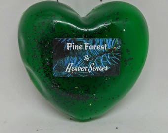 Handmade, Pine scent, Heart shaped, natural soap, homemade soap, vegan soap, gift for her - him, by Heaven Senses