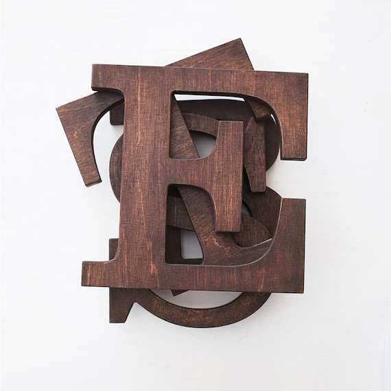 Wooden letter rustic letters brown letters wooden wall