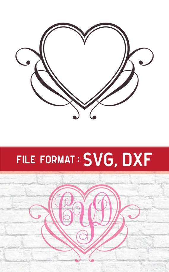 Download SVG Love Monogram Cricut Files Vinyl Cutters Couples SVG
