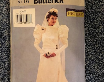 Butterick #3716: Misses' Historical Bridal Gown, SZ 18-22