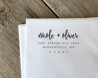 Return Address Stamp, Address Stamp, Self Inking Return Address Stamp, Custom Rubber Stamp, Personalized Self Inking Wedding Stamper