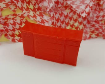 Marx Dining room Sideboard Toy Dollhouse Traditional Style Red Soft plastic