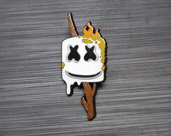 Marshmello Enamel Lapel Pin - EDM DJ Hat Pin