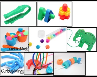 8 Busy Bags for Toddlers - (fine motor and color practice)