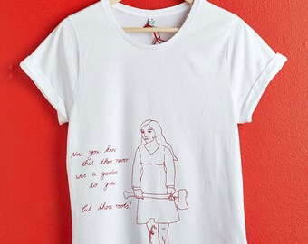 T-Shirt white, printed, organic, fair- trade