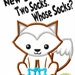 Fox with Socks Seuss Inspired Machine Embroidery Applique Design