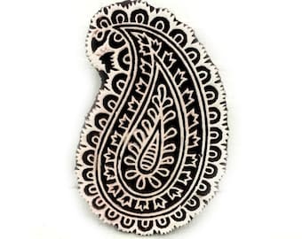 Paisley stamp, Wood carved stamp, paisley wood stamp, indian wood stamp, fabric stamp, fabric printing stamp, scrapbook stamp, pottery stamp
