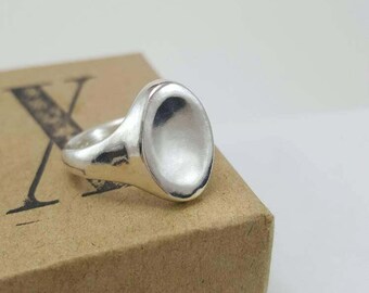 Worry Stone Ring in Sterling Silver, Silver Worry Stone, Anti-anxiety Jewelry, Anxiety Jewelry, worry stone jewelry, worry stone ring silver