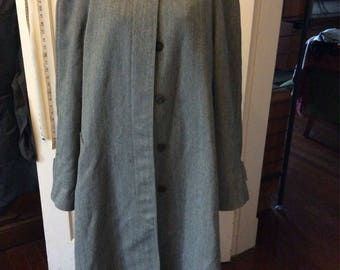 Hermès grey wool walking coat - L - XXL