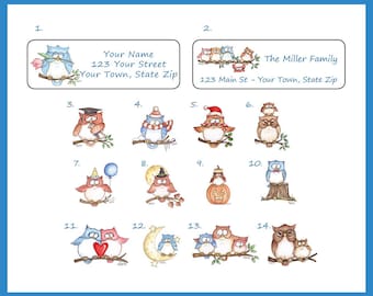 seasonal address labels