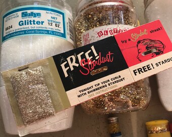 Vintage glitter collection-1960s hair glitter