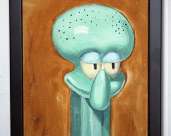 Squidward painting | Etsy