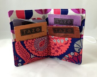 Tea Wallet - Tea Bag Wallet - Tea Bag Case Tea Bag Holder - Tea Holder Tea Bag Cozy - Tea Bag Organizer Joel Dewberry Flora Bazaar in Orchid